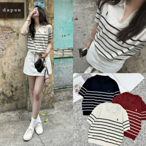 Mẫu áo len nữ nhẹ nhàng cổ tròn dễ phối đồ