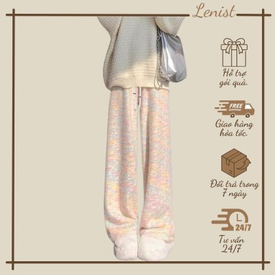 Quần len lông, quần ống suông chất len lông, quần dài ống rộng