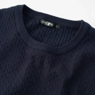 Áo Len Regular Cổ Tròn Vặn Thừng