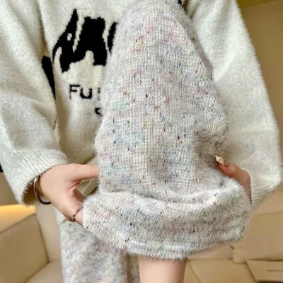 Quần len lông, quần ống suông chất len lông, quần dài ống rộng