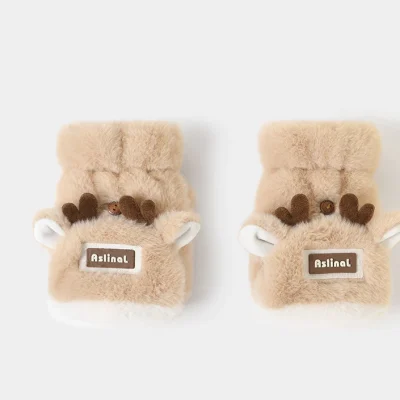 Bao tay - găng tay hở ngón dệt kim mềm mịn sừng hươu đáng yêu